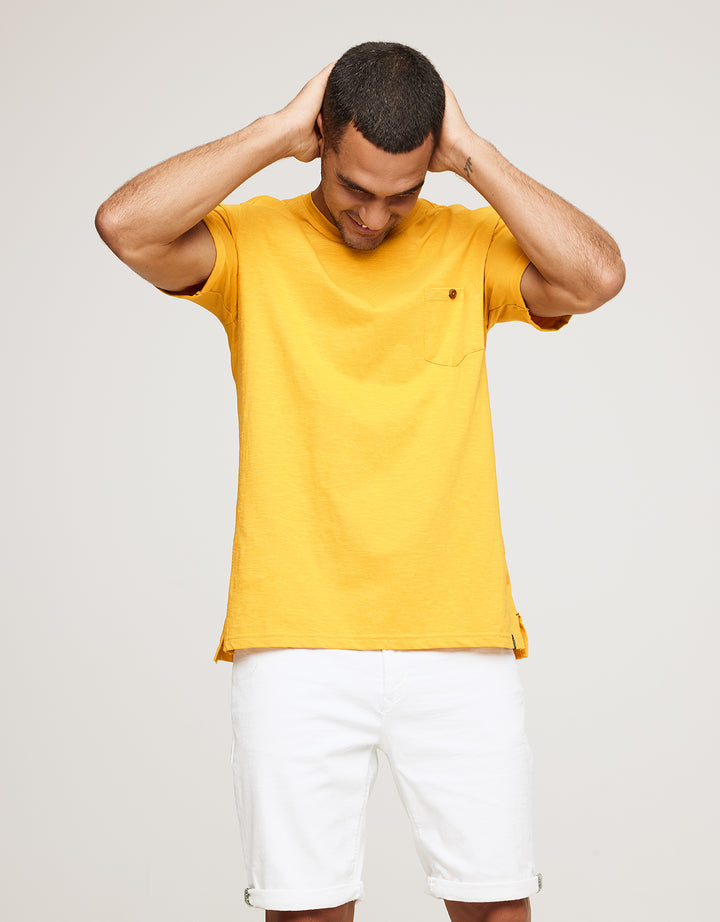 koala bay Camiseta Manga Corta Amarillo - Button Gran oferta