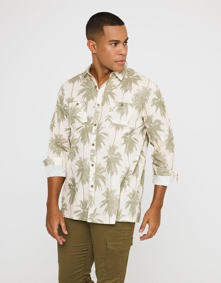 koala bay Camisa Manga Larga Estampado Tropical - Papiro Rebajas online
