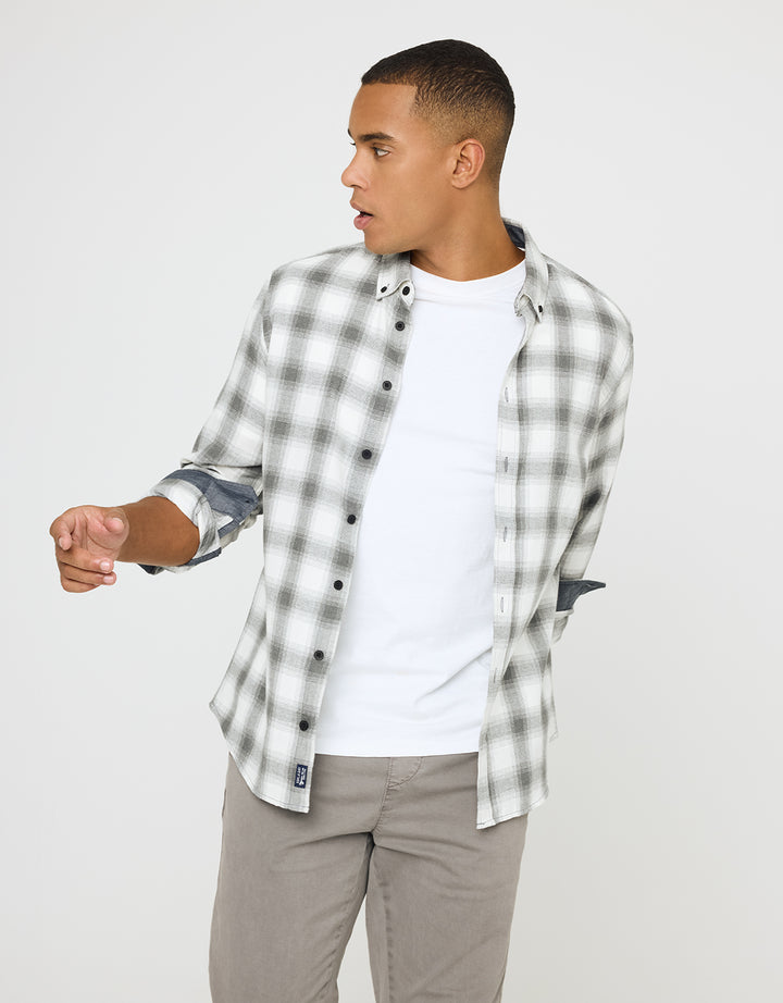 koala bay Camisa Manga Larga Cuadros Gris - Broadca Envío gratis