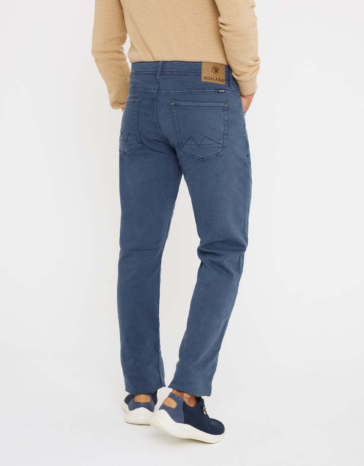 koala bay Pantalón Largo Jean Azul Marino - East Precios de Black Friday