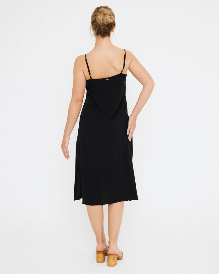 koala bay Vestido Midi Negro - Luisa Grandes ahorros