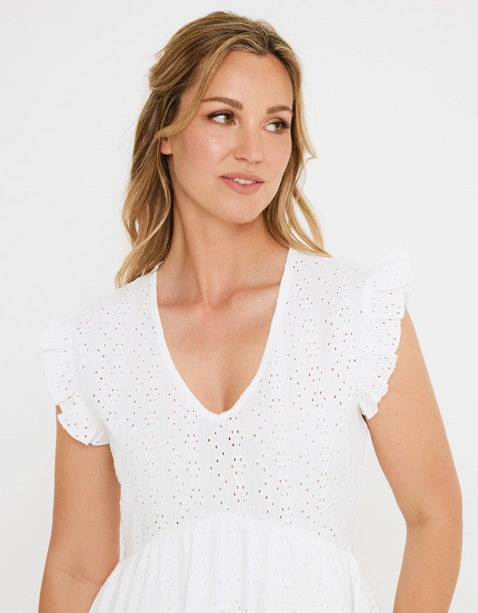 koala bay Vestido Largo Blanco - Tocsi Venta caliente