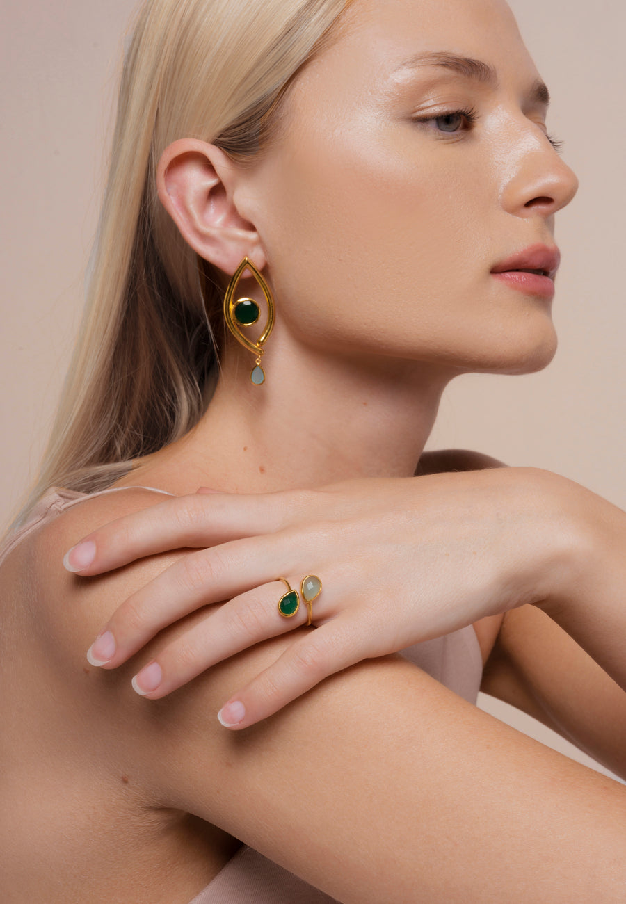 lavani Pendientes Intuition Verde Descuentos del mes