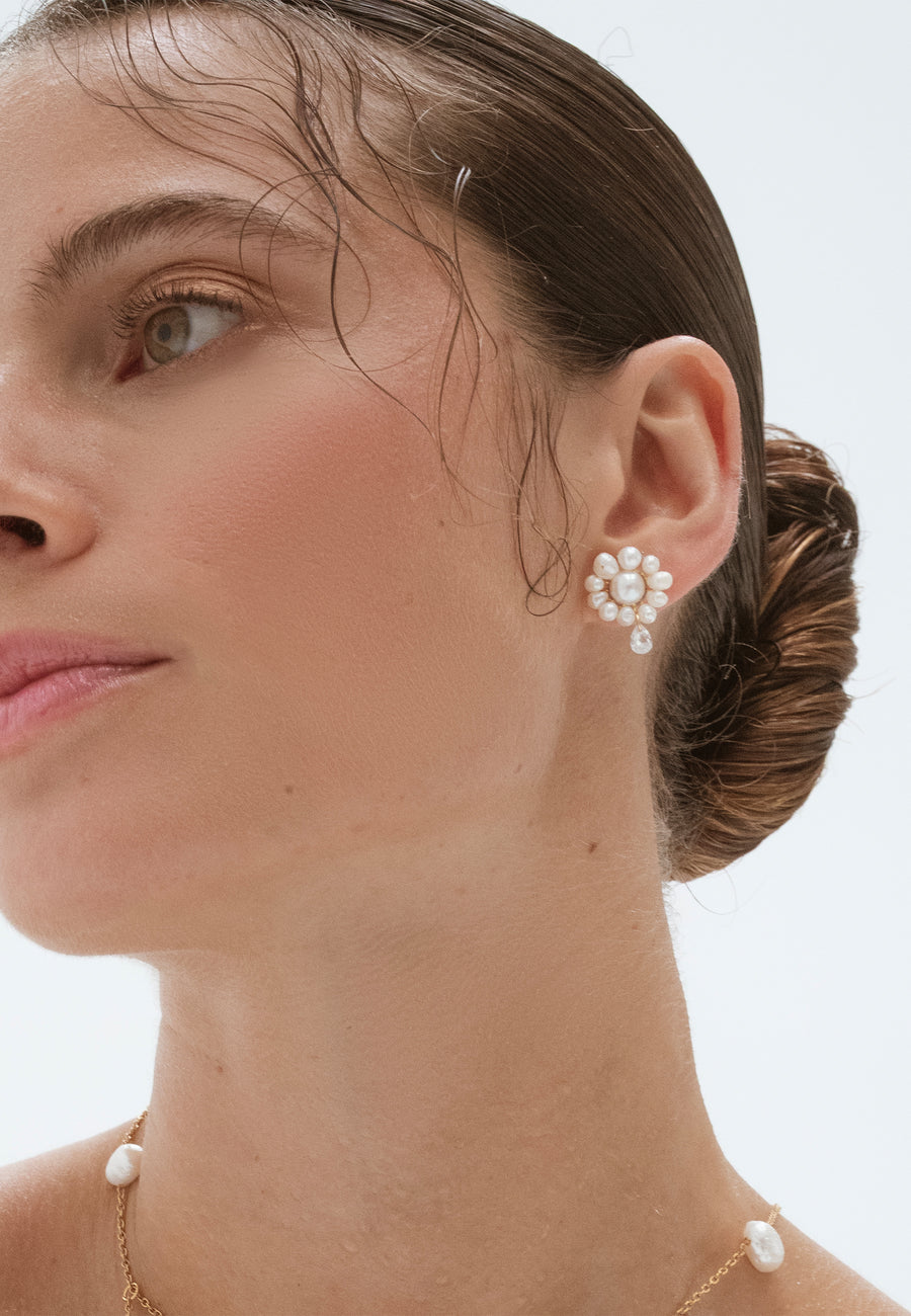 lavani Pendientes Flor Uma Outlet