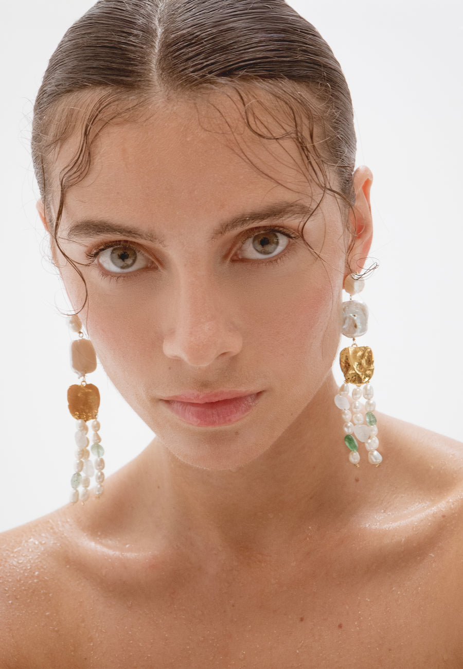 lavani Pendientes Juno Perlas Rebajas