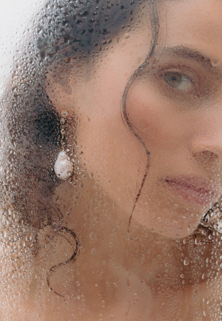lavani Pendientes Celine Perla Barroca Descuento