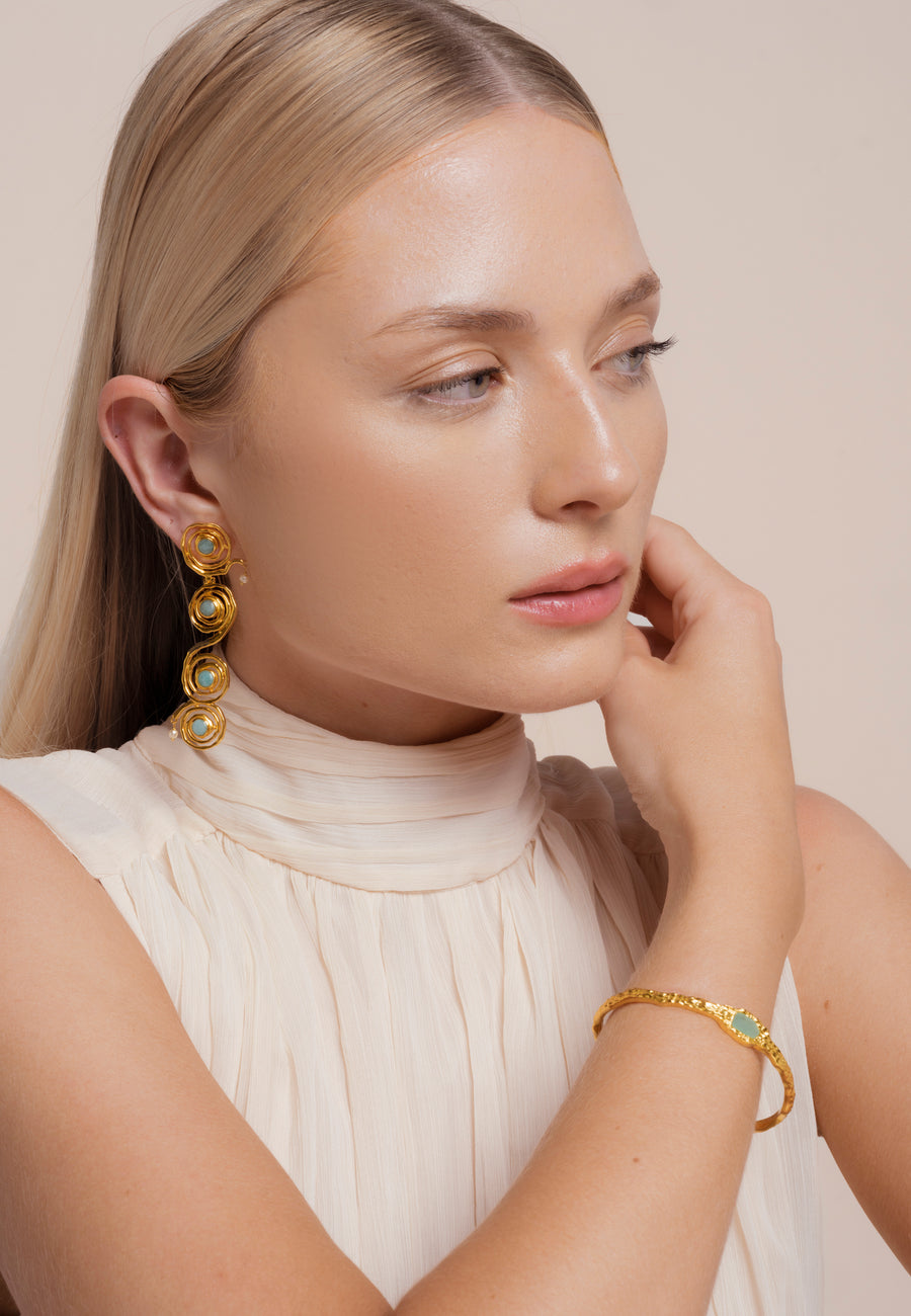 lavani Pendientes Breathe Aguamarina Rebajas online