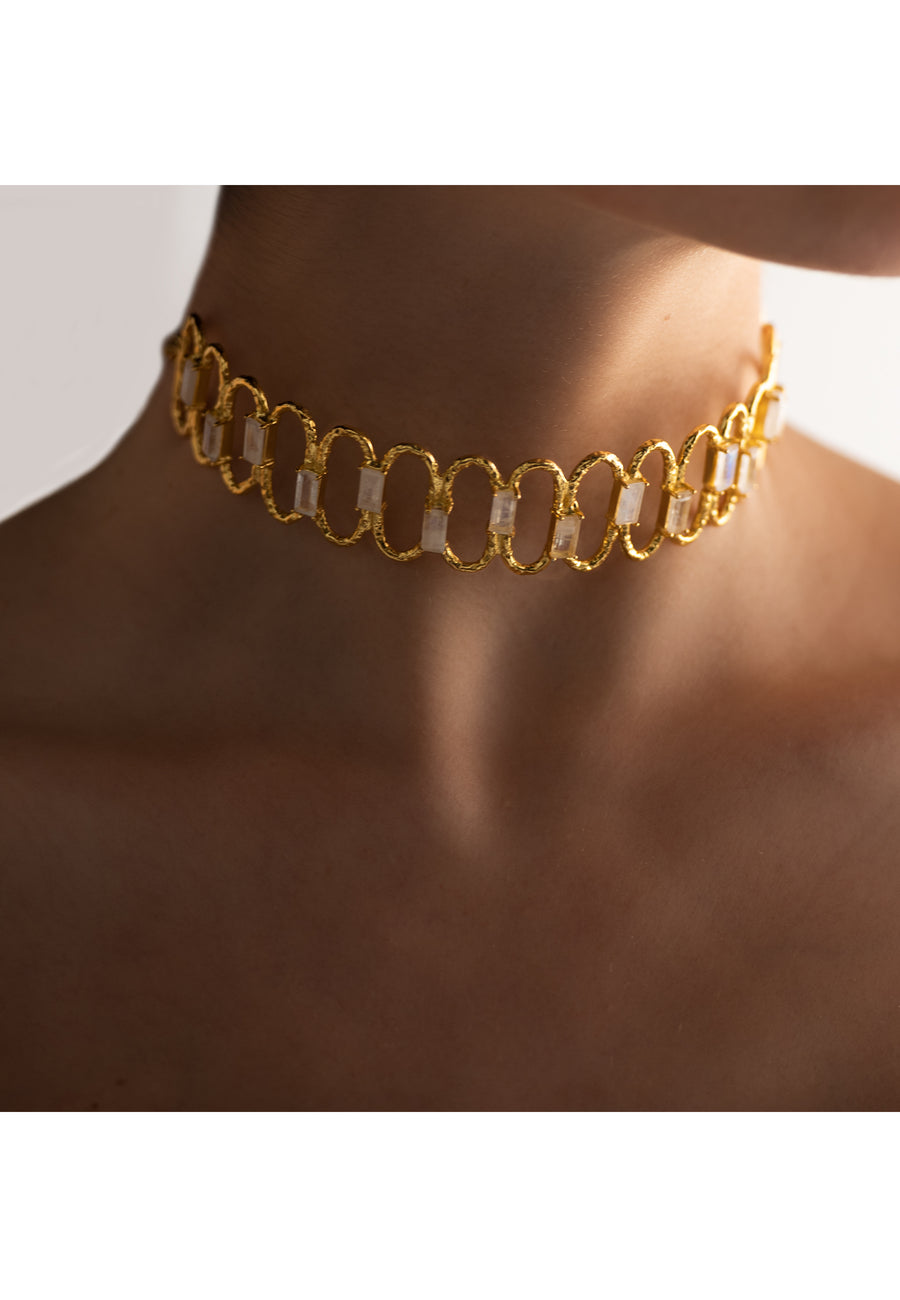 lavani Choker Dorado Rígido Rinaldi Oferta exclusiva