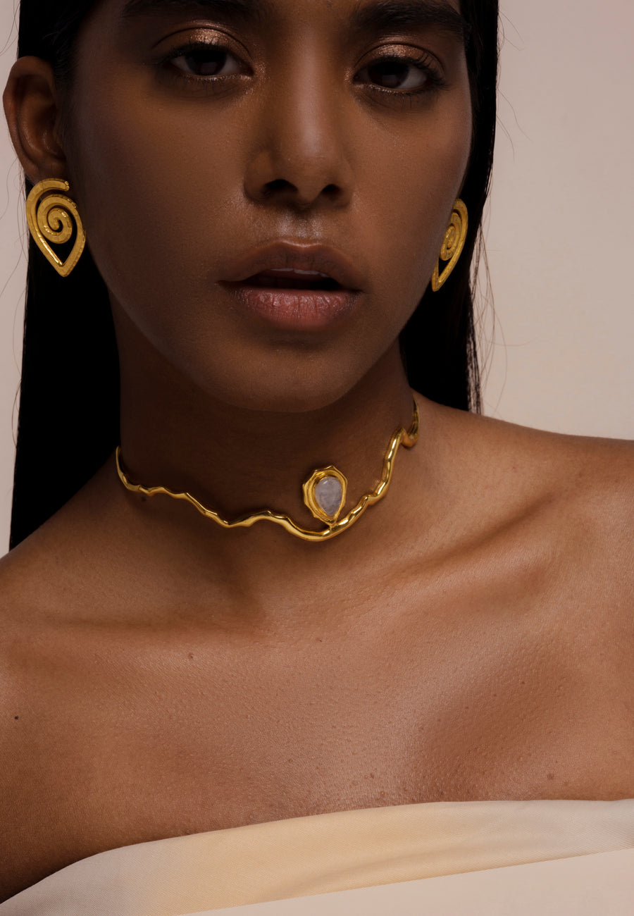 lavani Choker Gratitude Blanco Descuento por venta flash