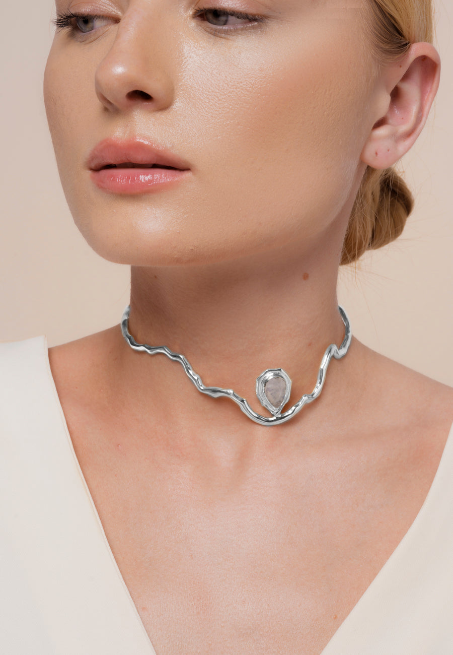 lavani Choker Gratitude Plata Ofertas de temporada