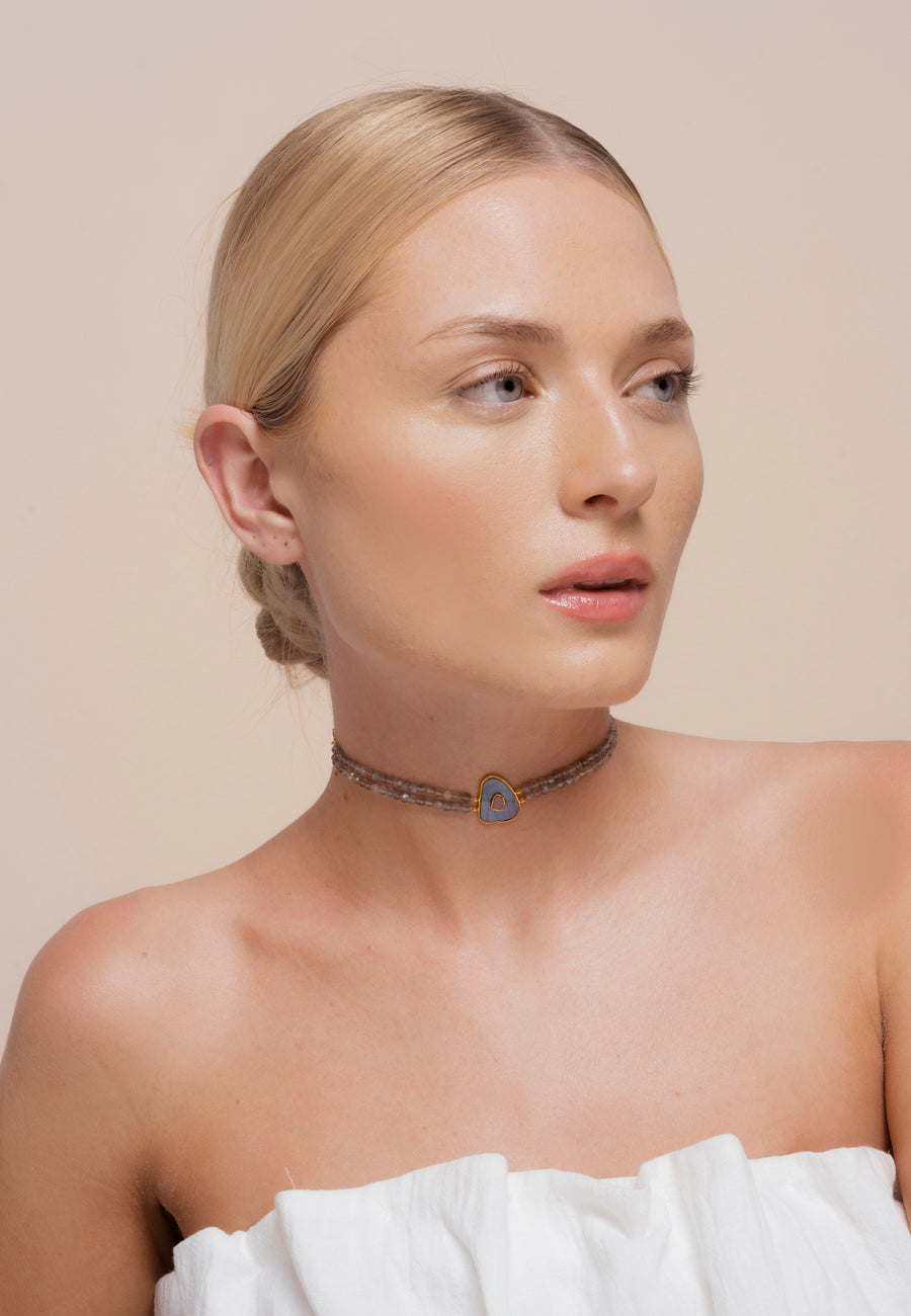 lavani Choker Zenith Labradorita Descuento