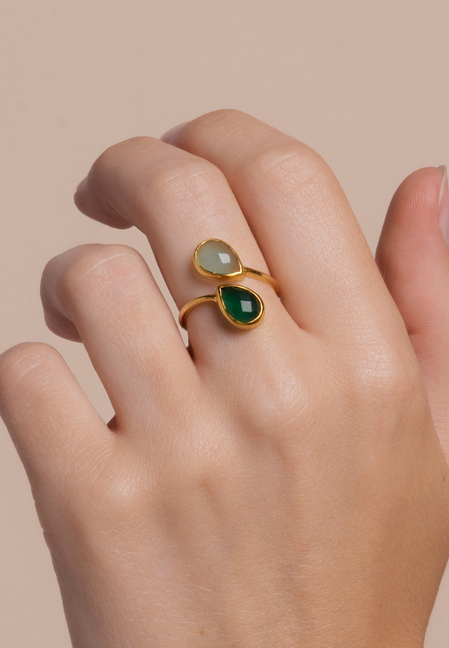 lavani Anillo Aura Verde y Agua Oferta especial
