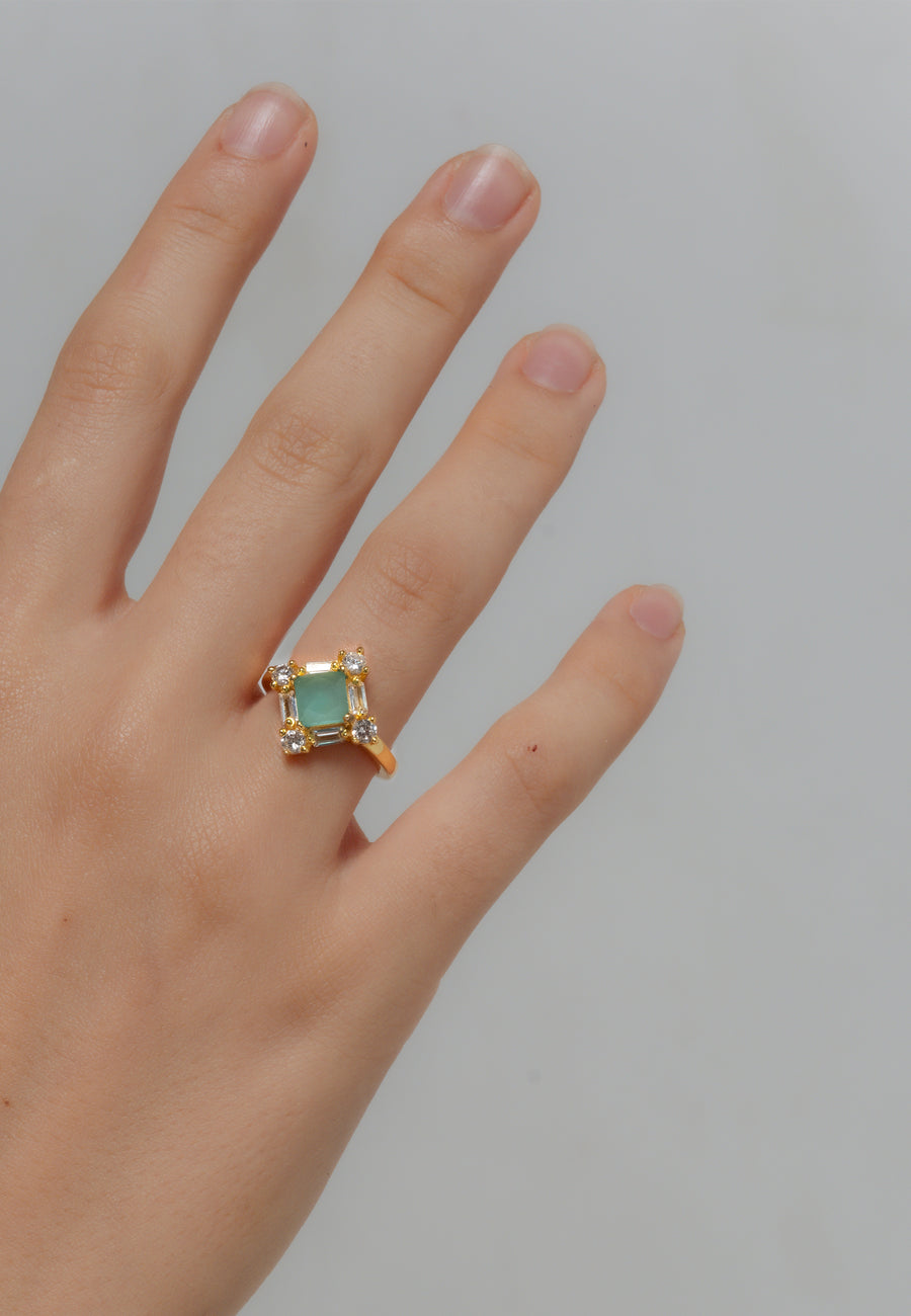 lavani Anillo Polaris Aguamarina Envío internacional gratuito