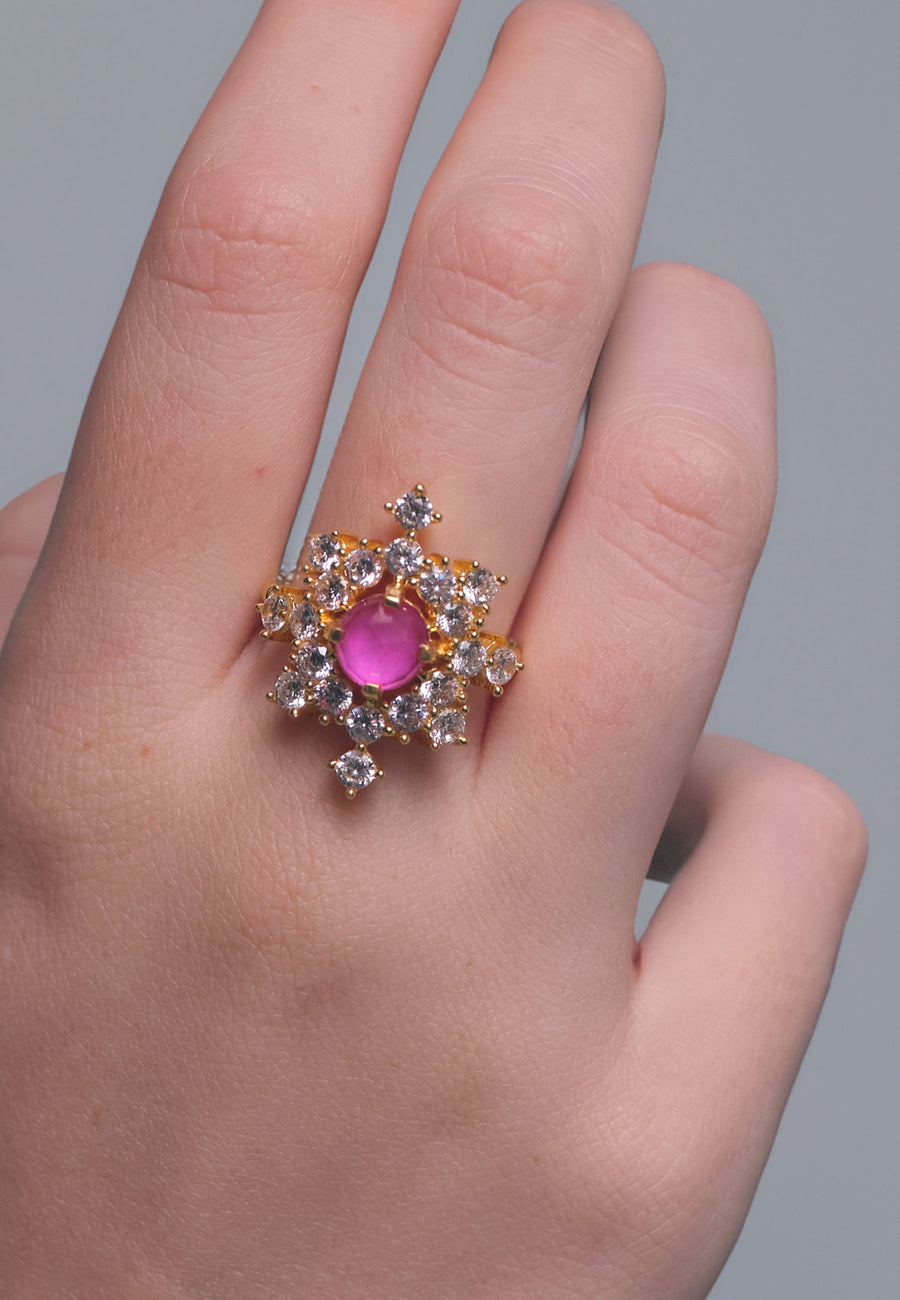 lavani Anillo Altaira Fucsia Tienda de fábrica