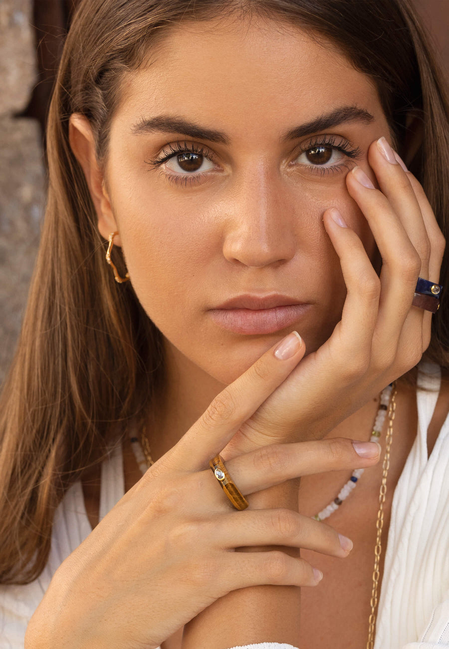 lavani Anillo Ojo de Tigre Mora Venta caliente