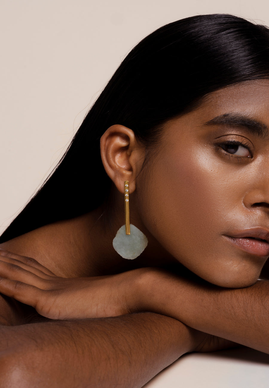 lavani Pendientes Bindu Aguamarina En oferta