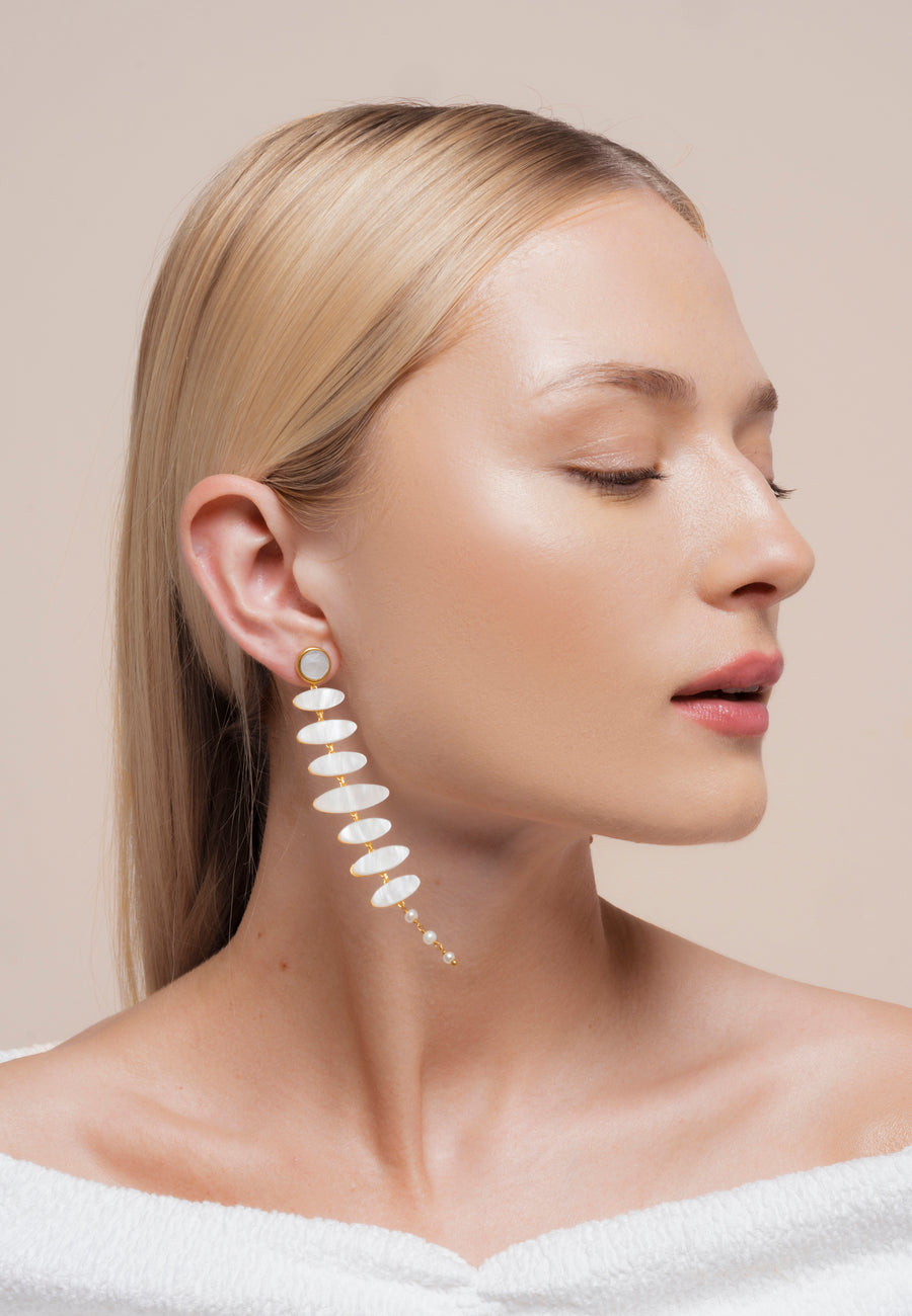 lavani Pendientes Zenith Blanco Oferta exclusiva