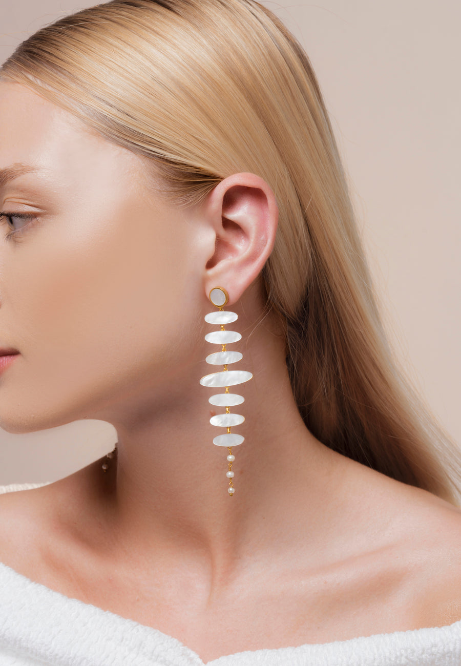 lavani Pendientes Zenith Blanco Oferta exclusiva