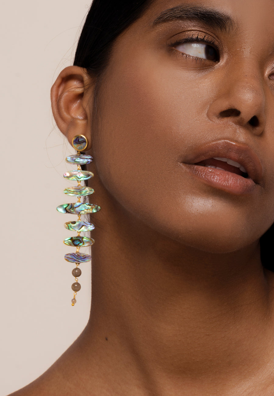lavani Pendientes Zenith Abalone Última moda