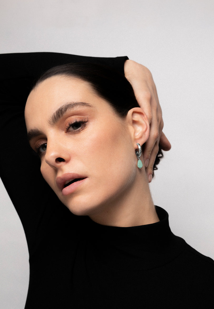 lavani Aros Sadie Aguamarina Plata Ofertas