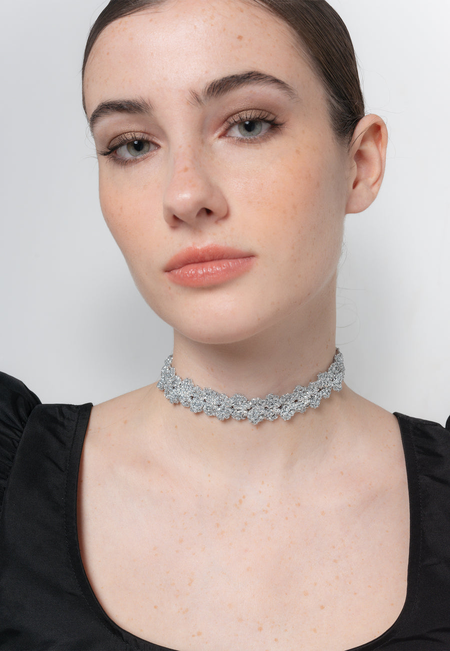 lavani Choker Spike Pitiusas Plata Descuento por venta flash