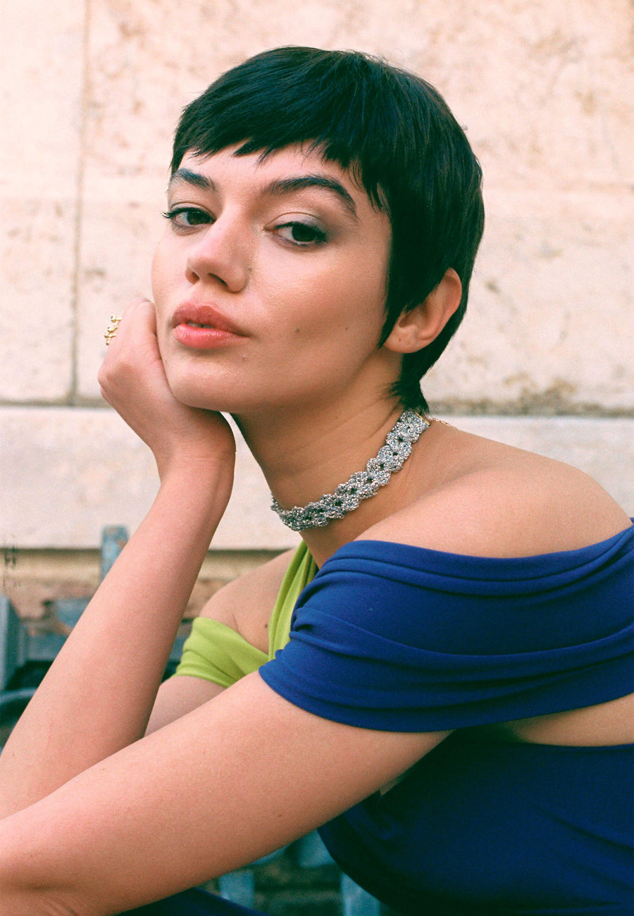 lavani Choker Spike Pitiusas Plata Descuento por venta flash