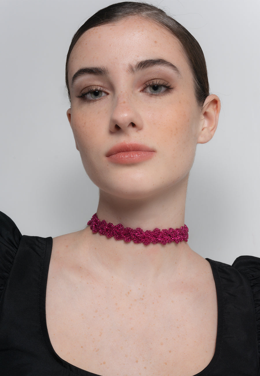lavani Choker Spike Pitiusas Fucsia Ofertas especiales