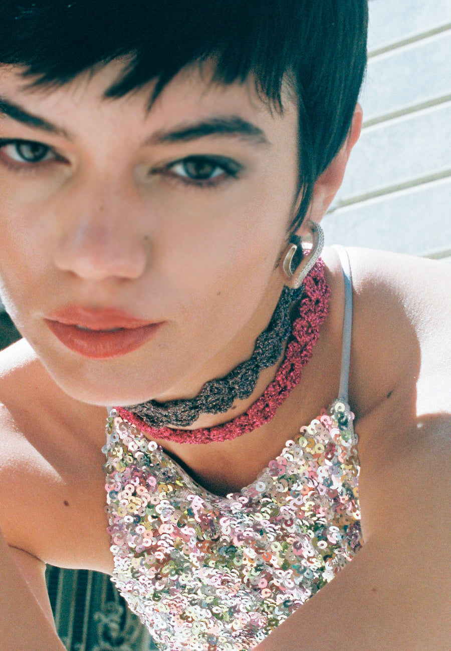 lavani Choker Spike Pitiusas Fucsia Ofertas especiales
