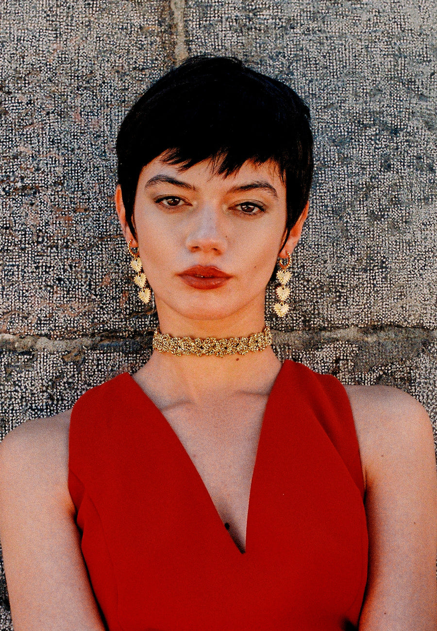 lavani Choker Spike Pitiusas Dorado Precio ultrabajo