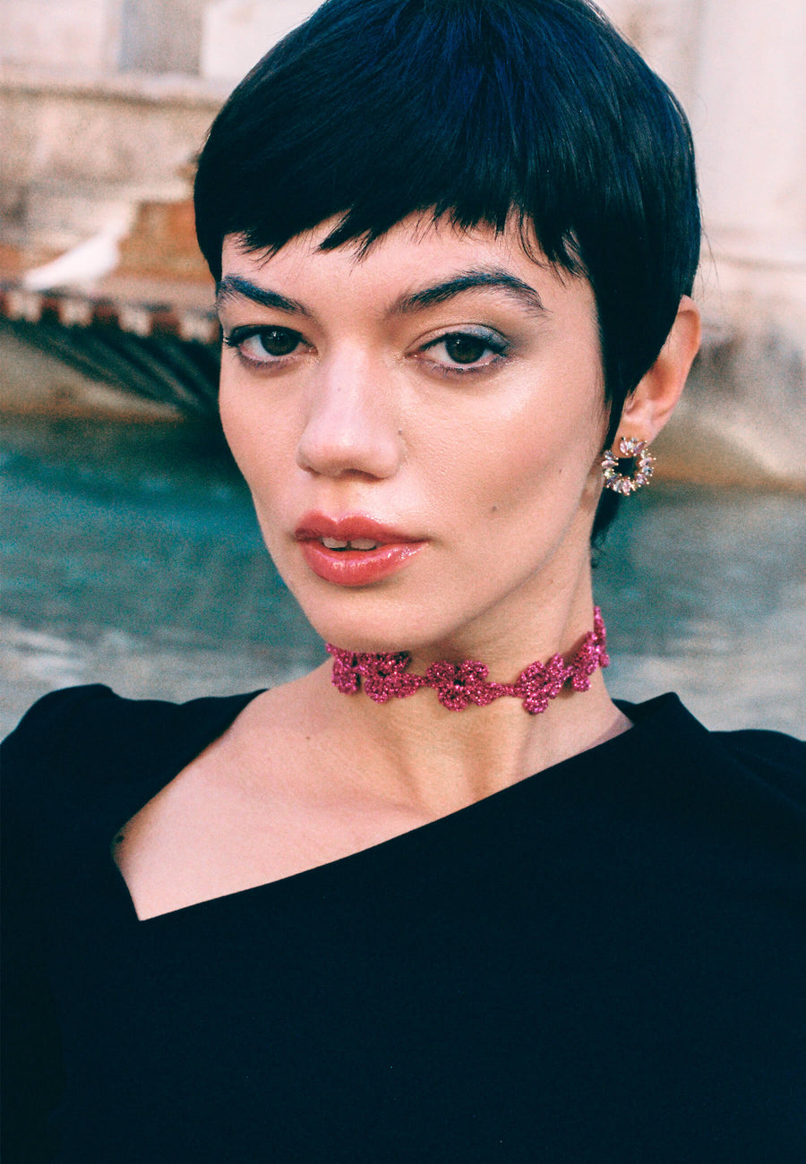 lavani Choker Flower Binibeca Fucsia Devoluciones gratuitas