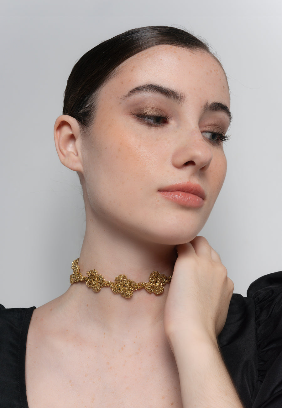 lavani Choker Flower Binibeca Dorado En línea