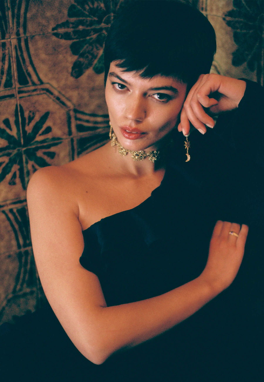 lavani Choker Flower Binibeca Dorado En línea
