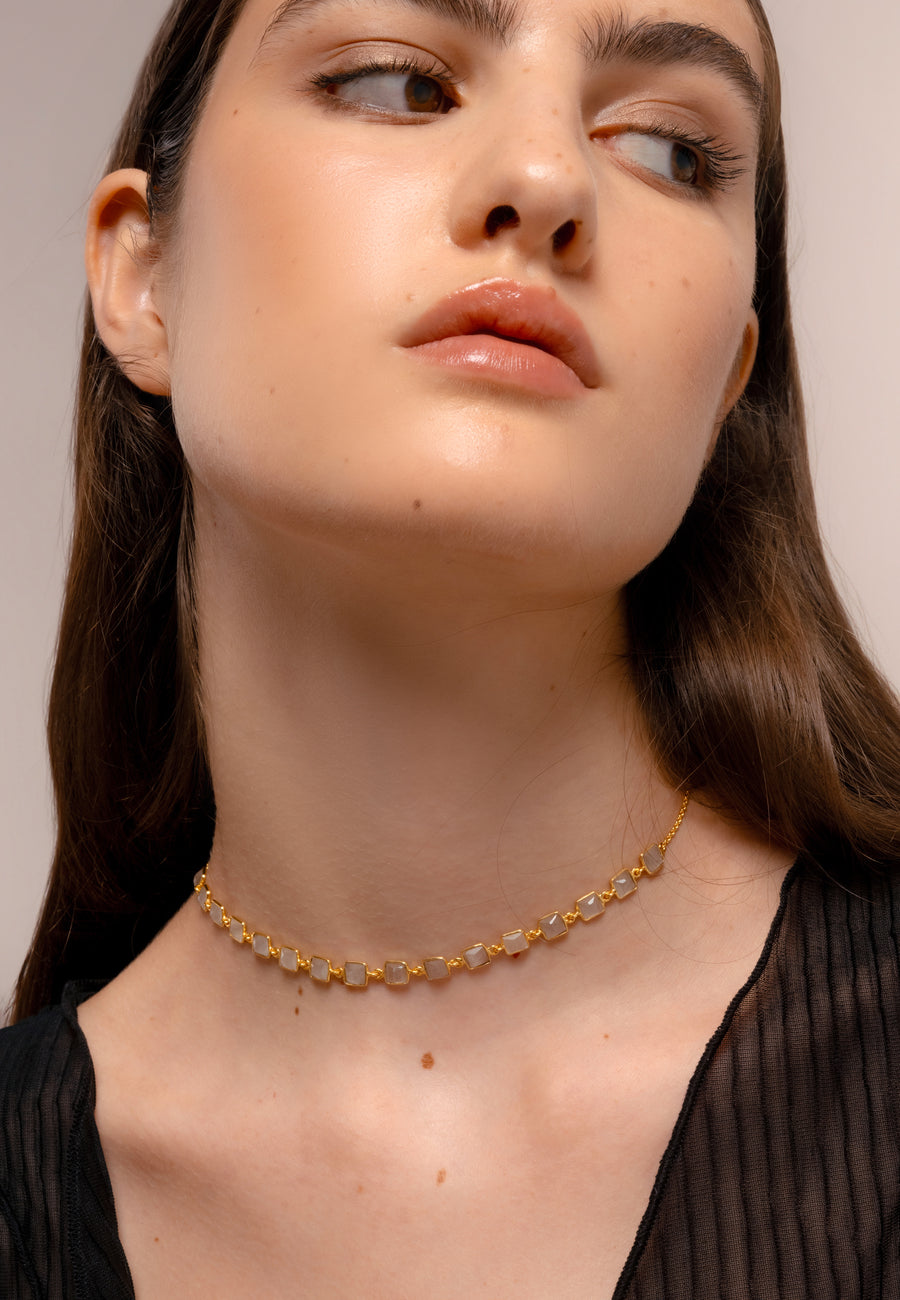 lavani Choker Niagara Blanco Venta caliente