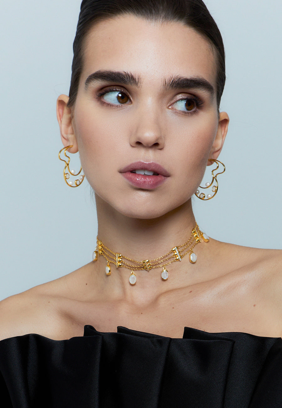 lavani Choker The Empress Blanco En oferta