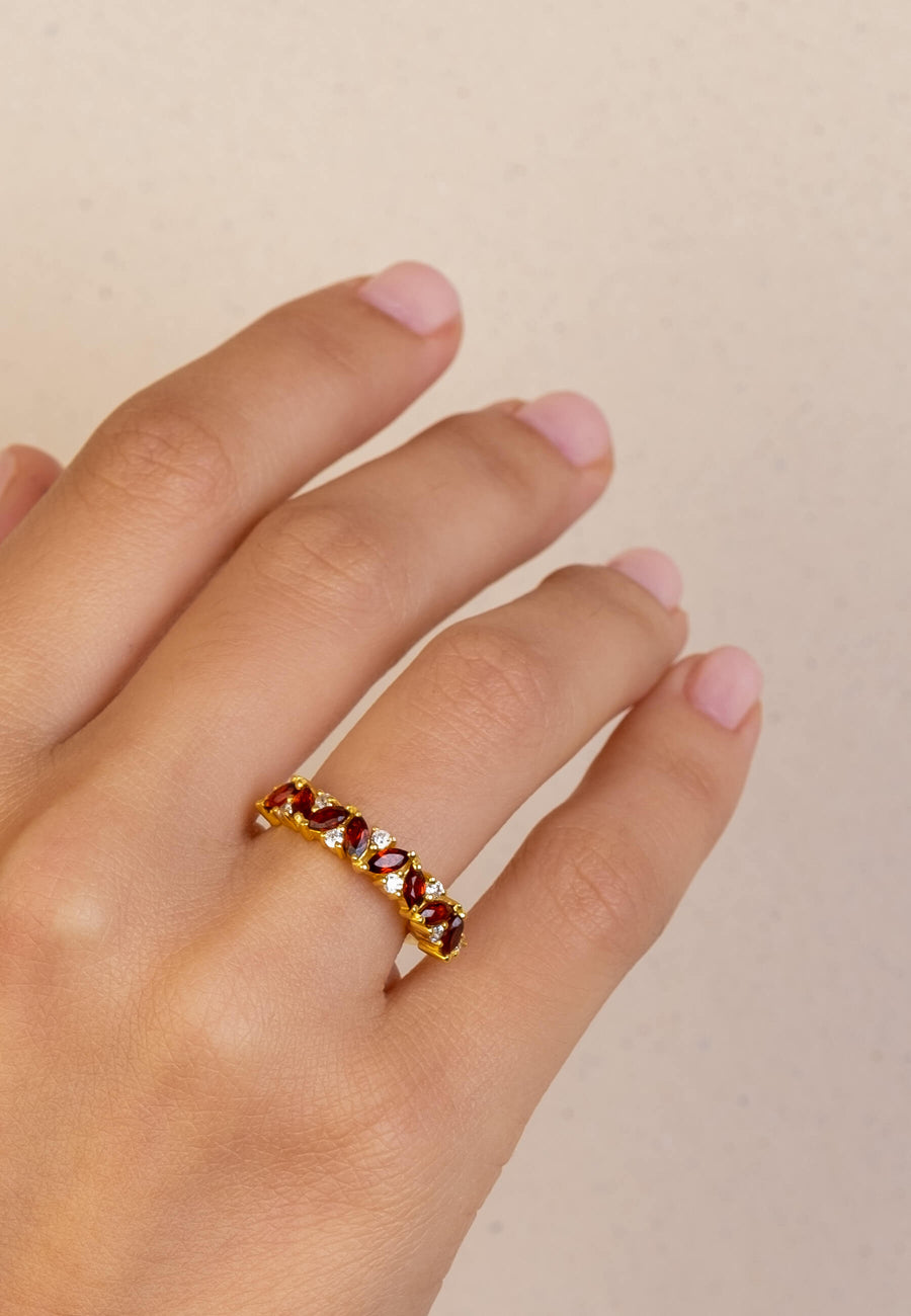 lavani Anillo Granate Enero Superdescuento
