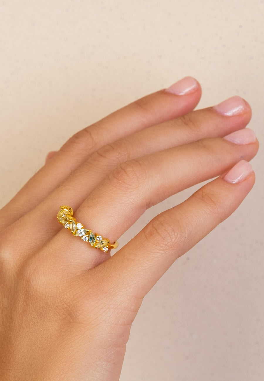 lavani Anillo Aguamarina Marzo Liquidación