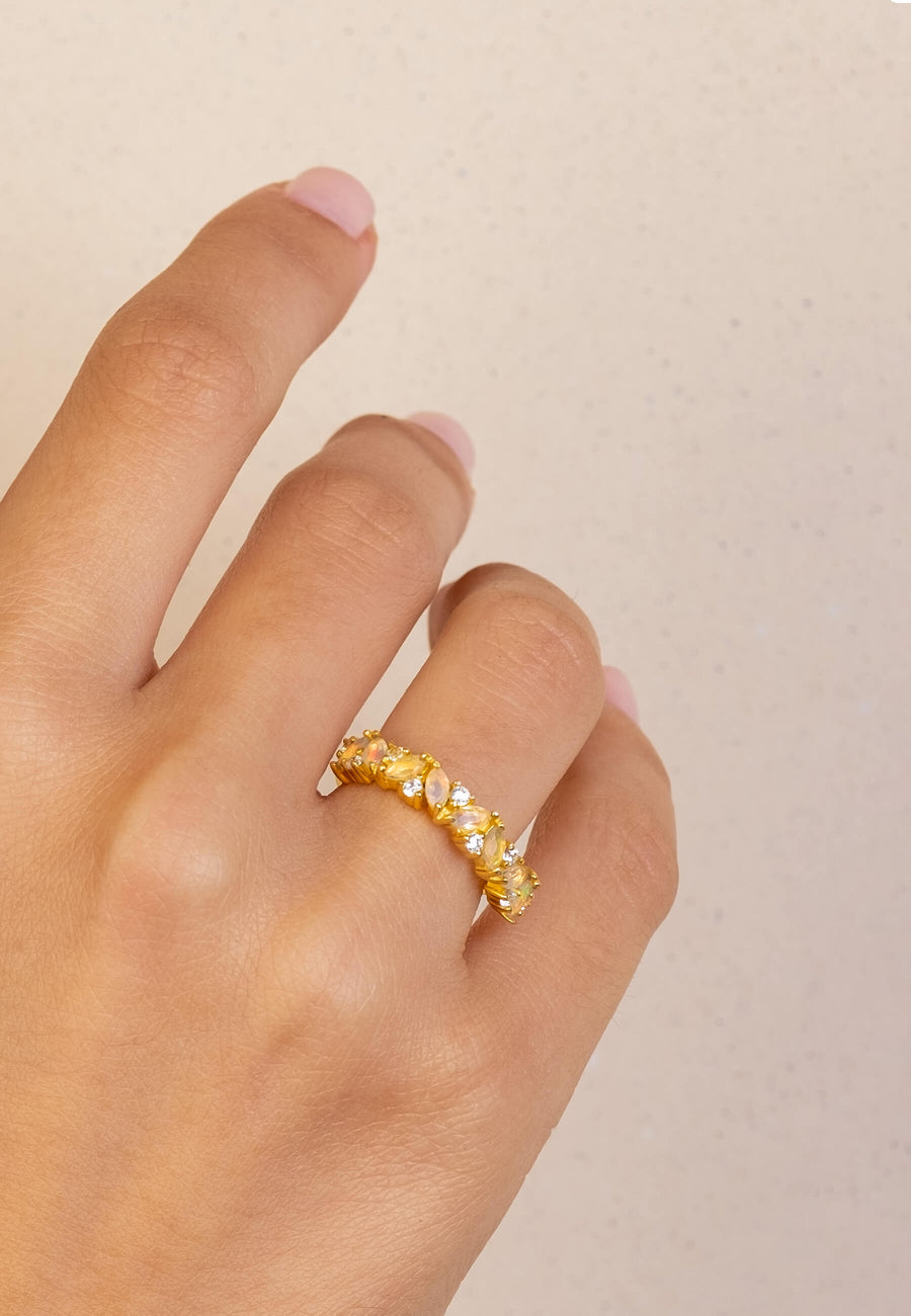 lavani Anillo Ópalo Octubre En oferta