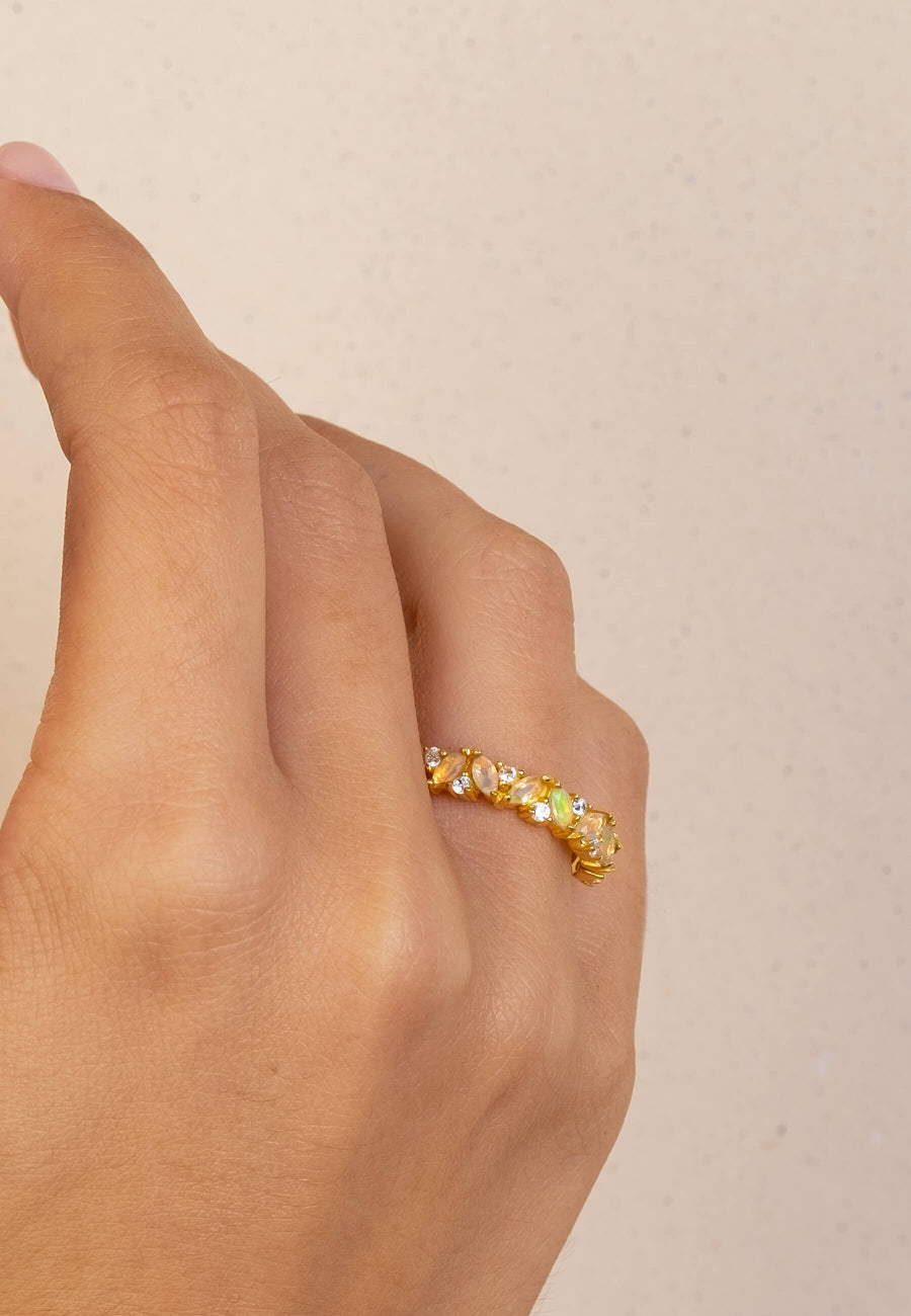 lavani Anillo Ópalo Octubre En oferta