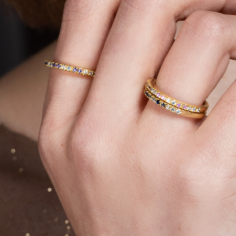lavani Set Anillos Diya Rosado Devoluciones gratuitas