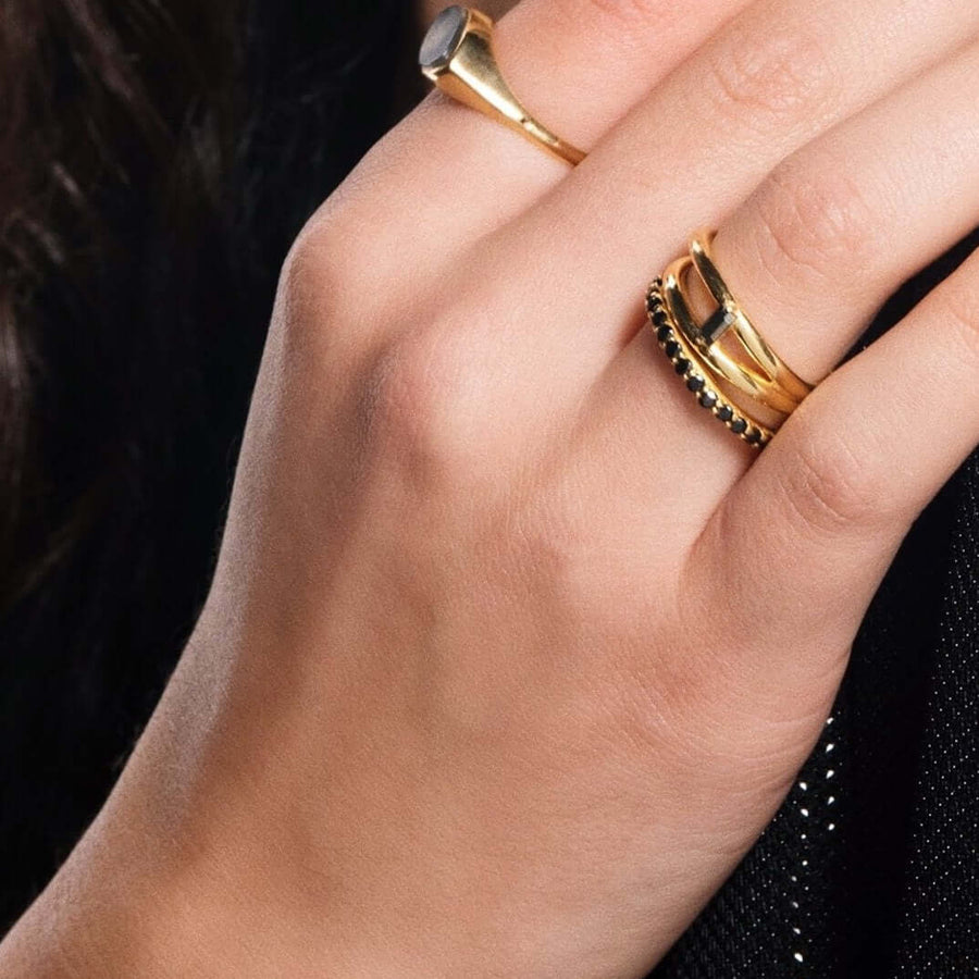 lavani Anillo Idol Negro Gran oferta