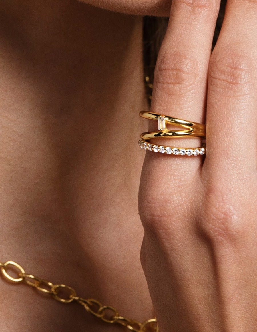 lavani Anillo Idol Blanco Plata Rebajas de fábrica