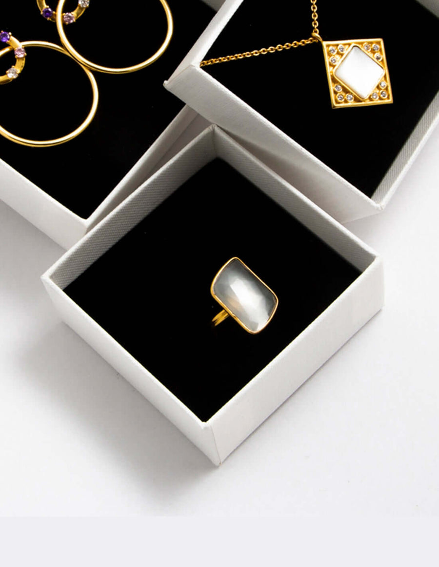 lavani Anillo Stardust Blanco Envío gratis