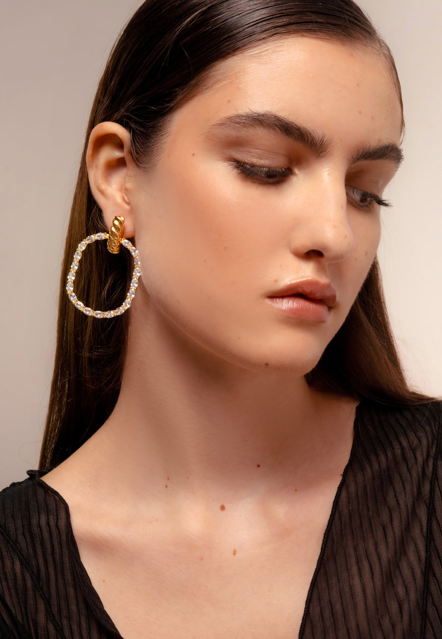 lavani Pendientes Twiggy Blanco Último día