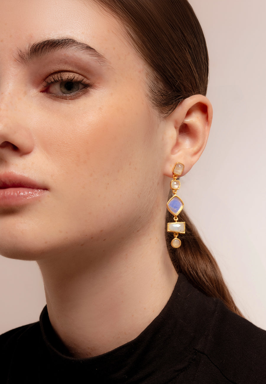 lavani Pendientes Thelma Blancos Grandes descuentos