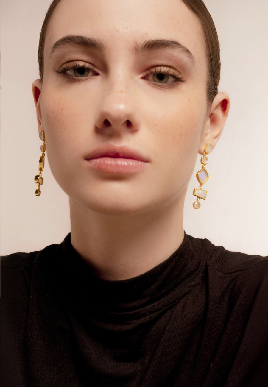 lavani Pendientes Thelma Blancos Grandes descuentos