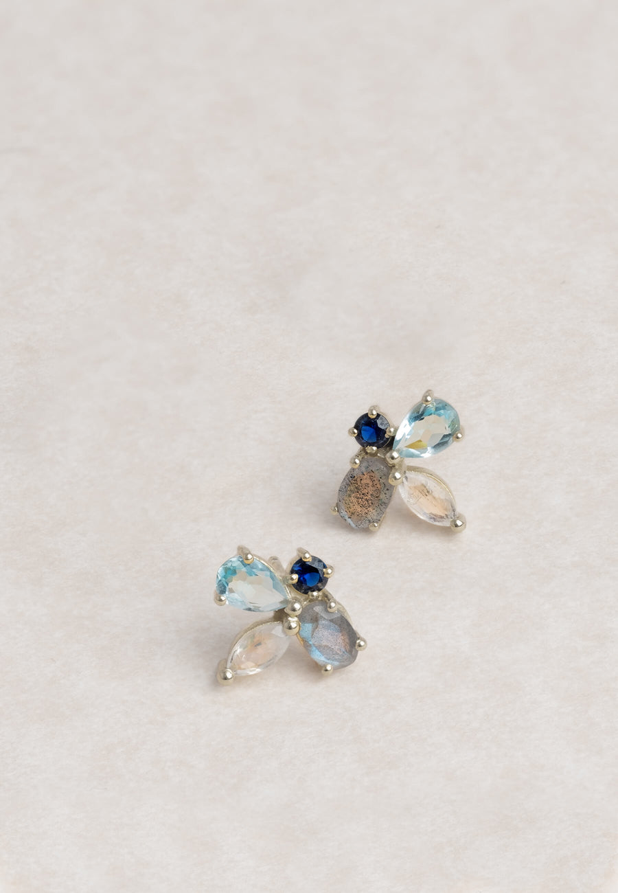 lavani Pendientes Plata Cinema Aguamarina Outlet