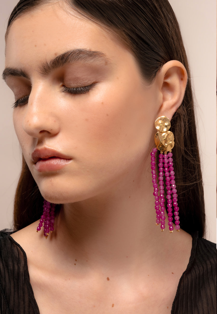 lavani Pendientes Liliana Fucsias Tienda de fábrica