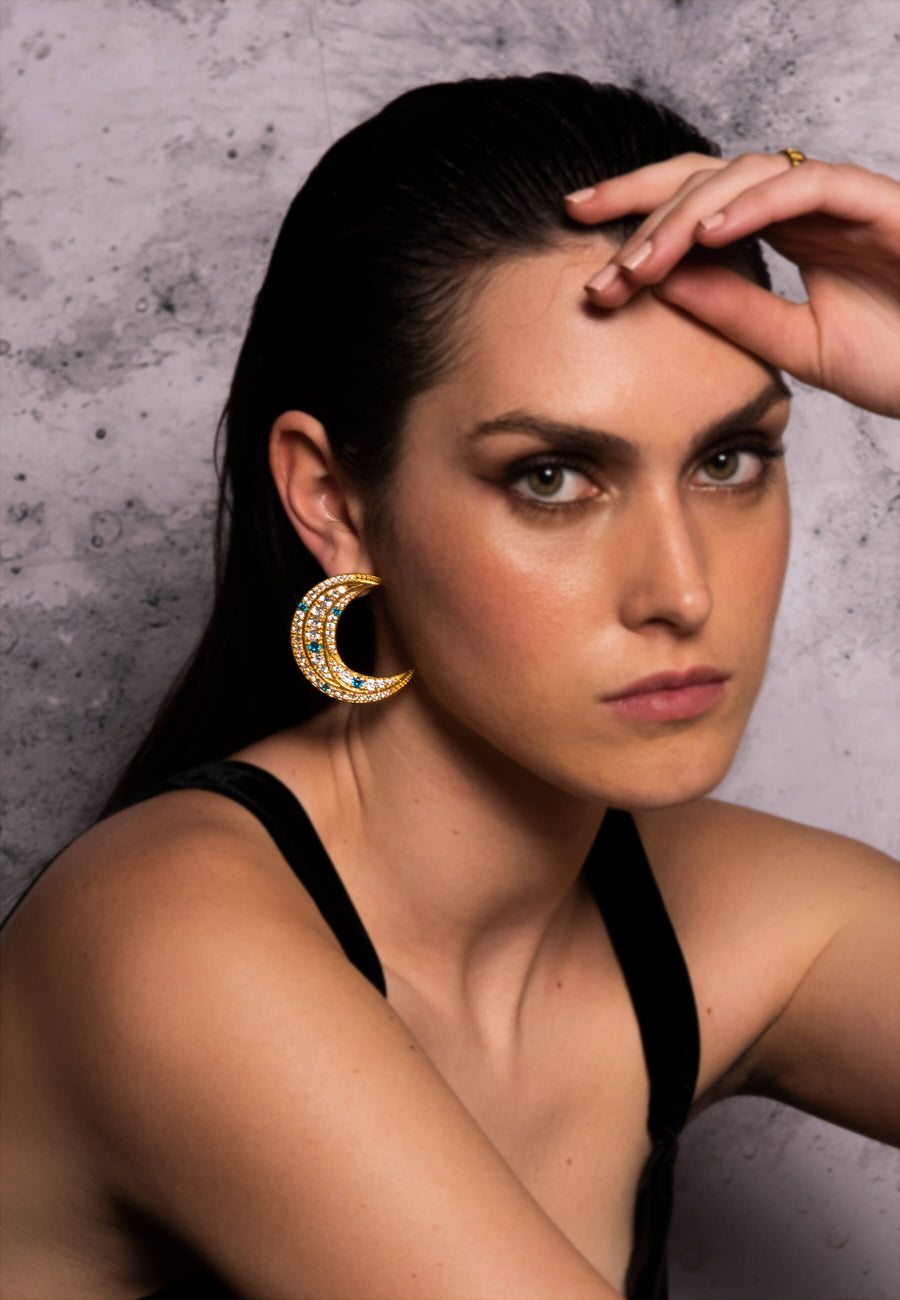 lavani Pendientes La Luna Última moda
