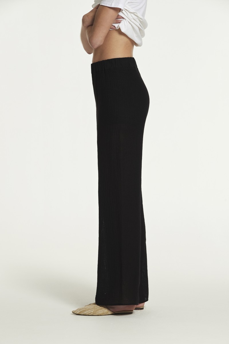 oky coky PANTALÓN IWIRA REJILLA DE LINO Última moda