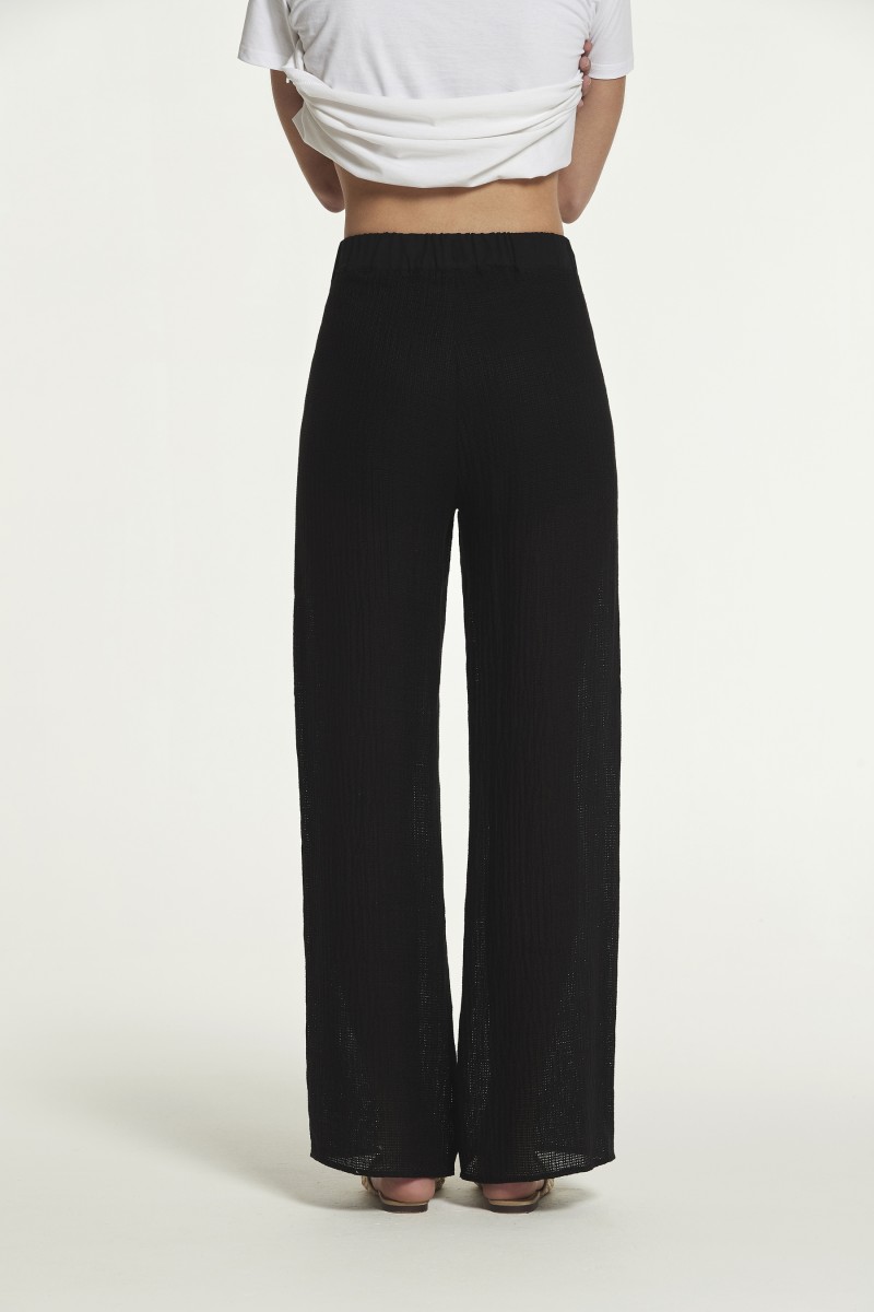oky coky PANTALÓN IWIRA REJILLA DE LINO Última moda